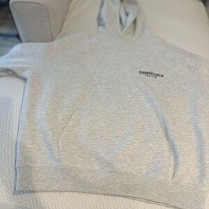 Fear of God Essentials Light Gray Hoodie